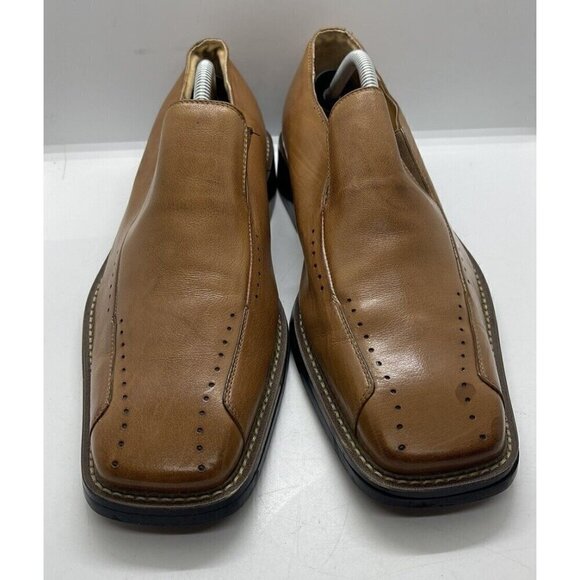 Ball Band Loafer Slip On Shoes Men’s Size 10 Brown Leather USA Made Square Toe